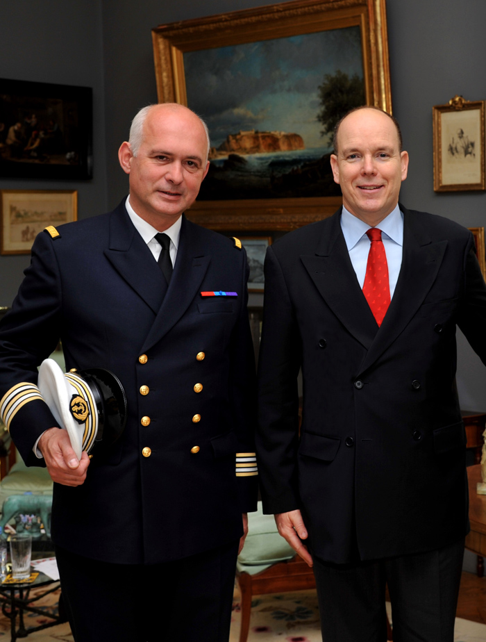 With Monaco Prince Albert II