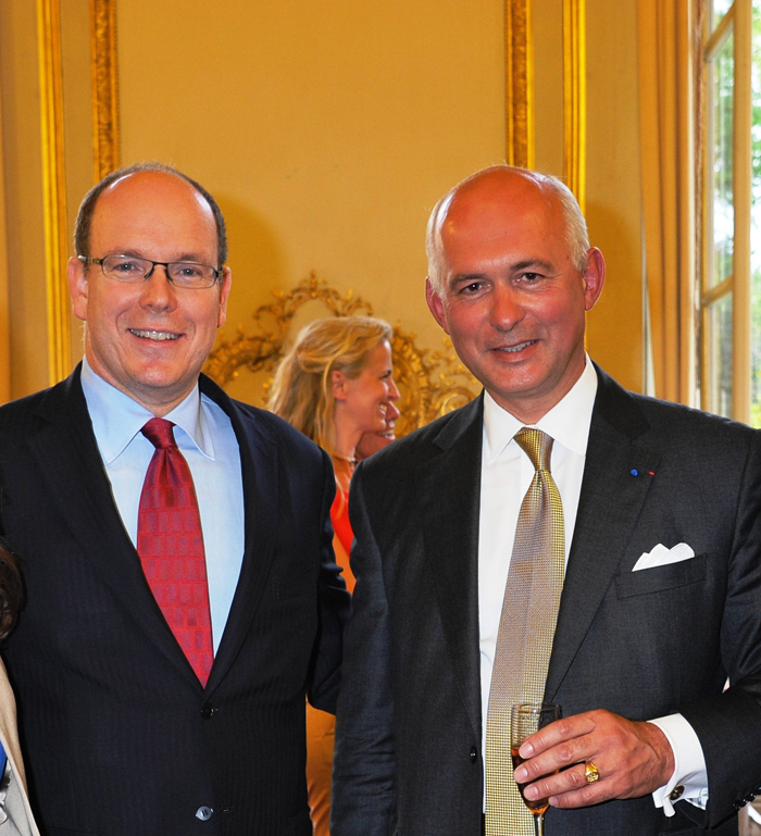 With Monaco Prince Albert II