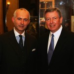 With John Ashcroft during a speech on anti-terrorism at the Vergennes Society, Paris