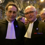 With the President of the Paris Bar, Pierre-Olivier Sur