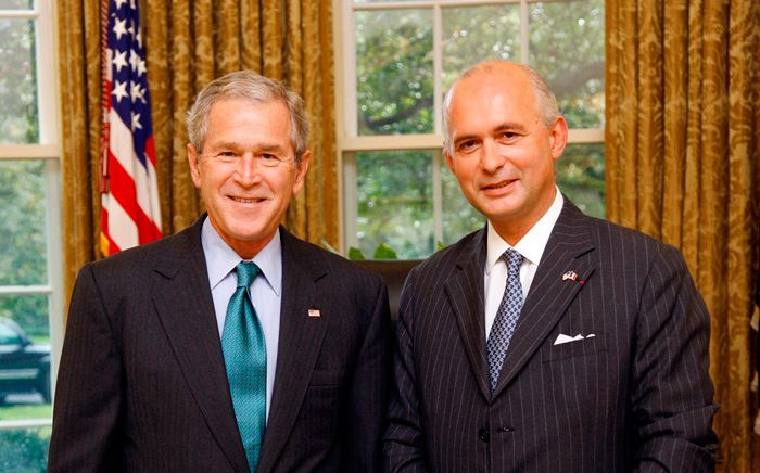 With President George W. Bush, Oval Office, White House