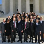 FRANCOIS-HENRI BRIARD ET LA DELEGATION DE L'INSTITUT VERGENNES RECUS PAR LE CHIEF JUSTICE DES ETATS-UNIS JOHN G. ROBERTS