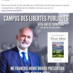 MAITRE BRIARD AU CAMPUS DES LIBERTES