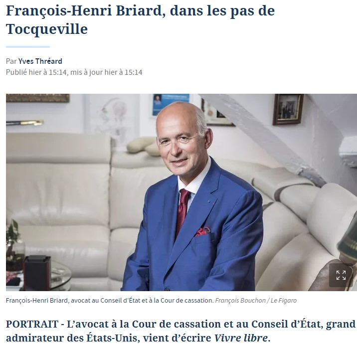 PORTRAIT DE MAITRE BRIARD DANS LE FIGARO